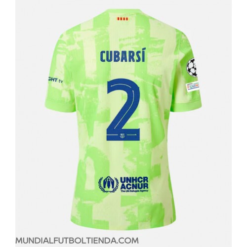 Camiseta Barcelona Pau Cubarsi #2 Tercera Equipación Replica 2024-25 mangas cortas